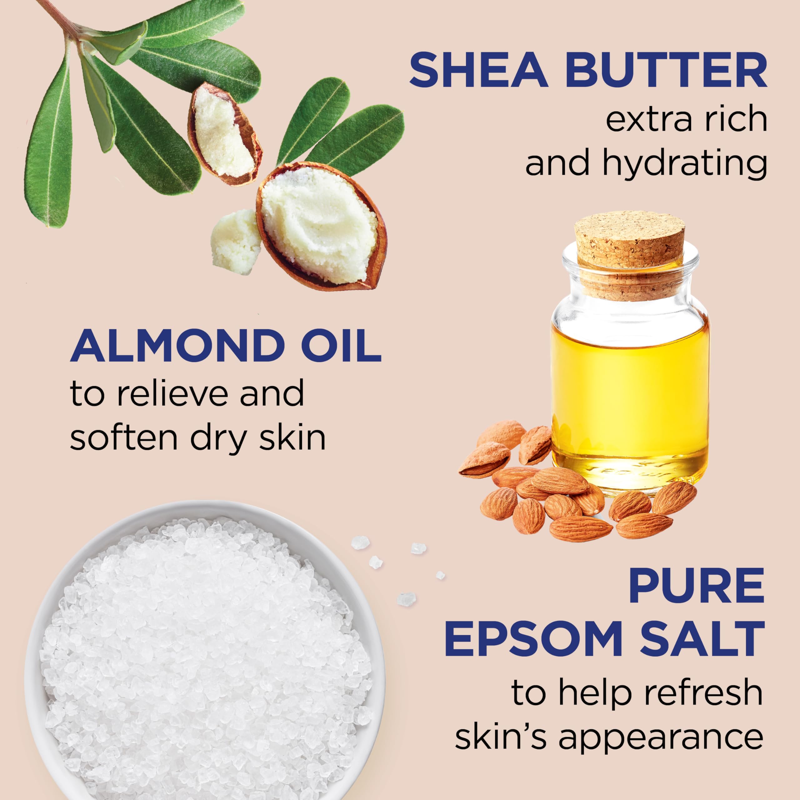 Dr Teal'S Foaming Bath With Pure Epsom Salt, Shea Butter & Almond, 34 Fl Oz (Pack Of 4) (Packaging May Vary)